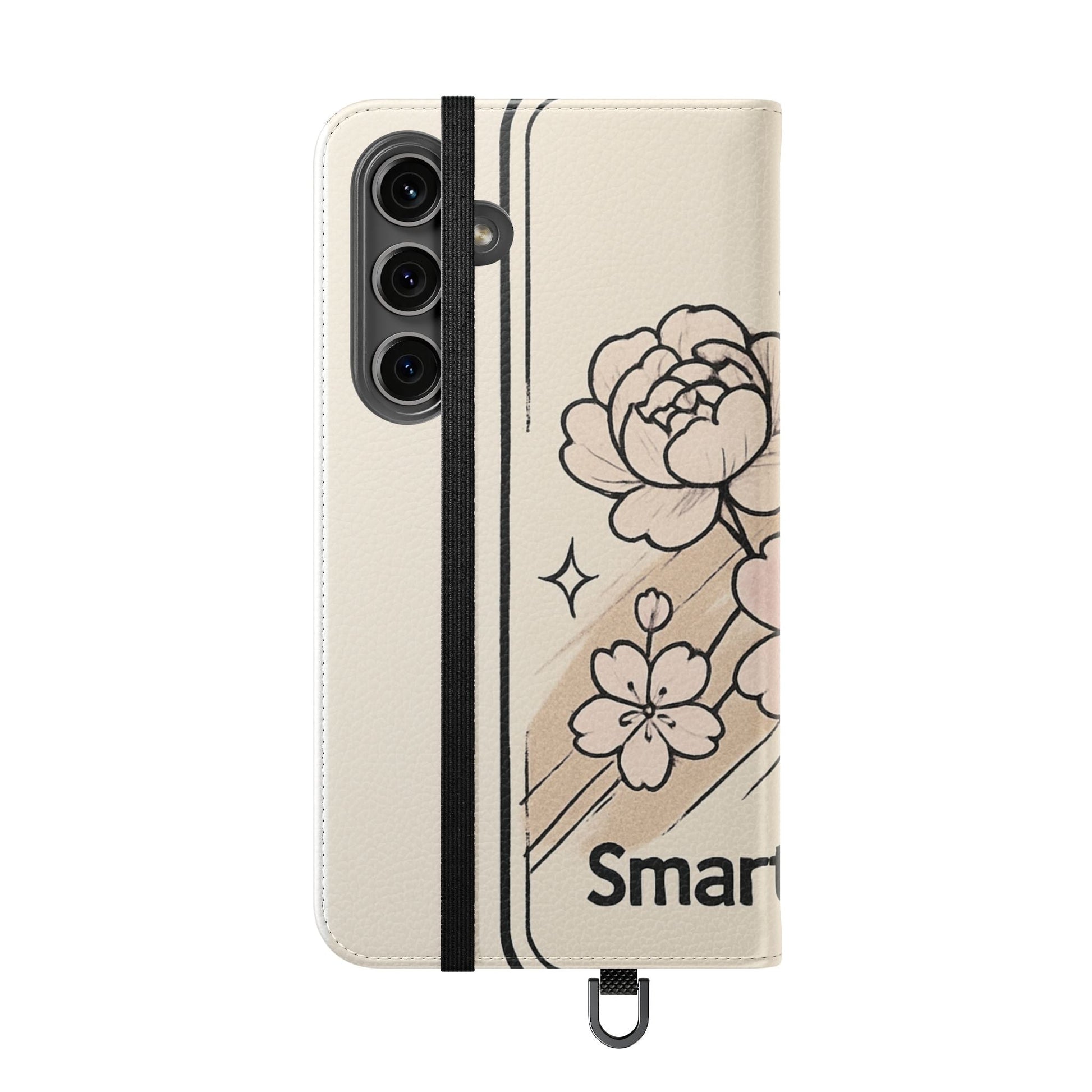 Floral Flip Phone Case — Sakura Rose Wallet Cover Printify