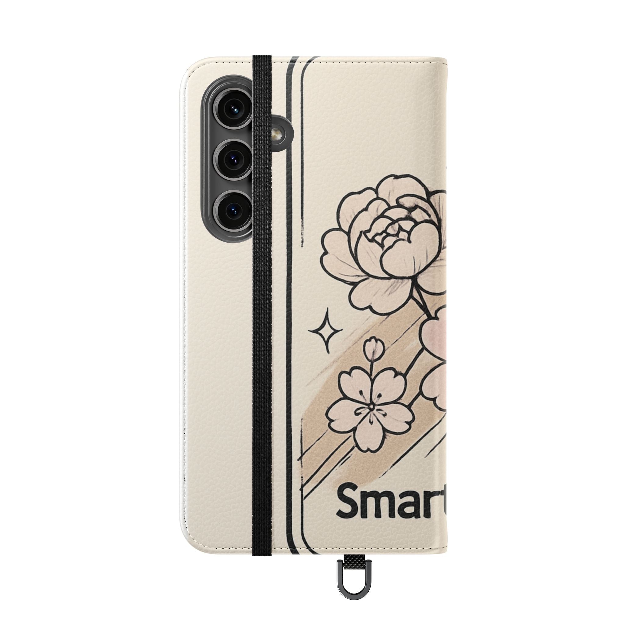 Floral Flip Phone Case — Sakura Rose Wallet Cover Printify