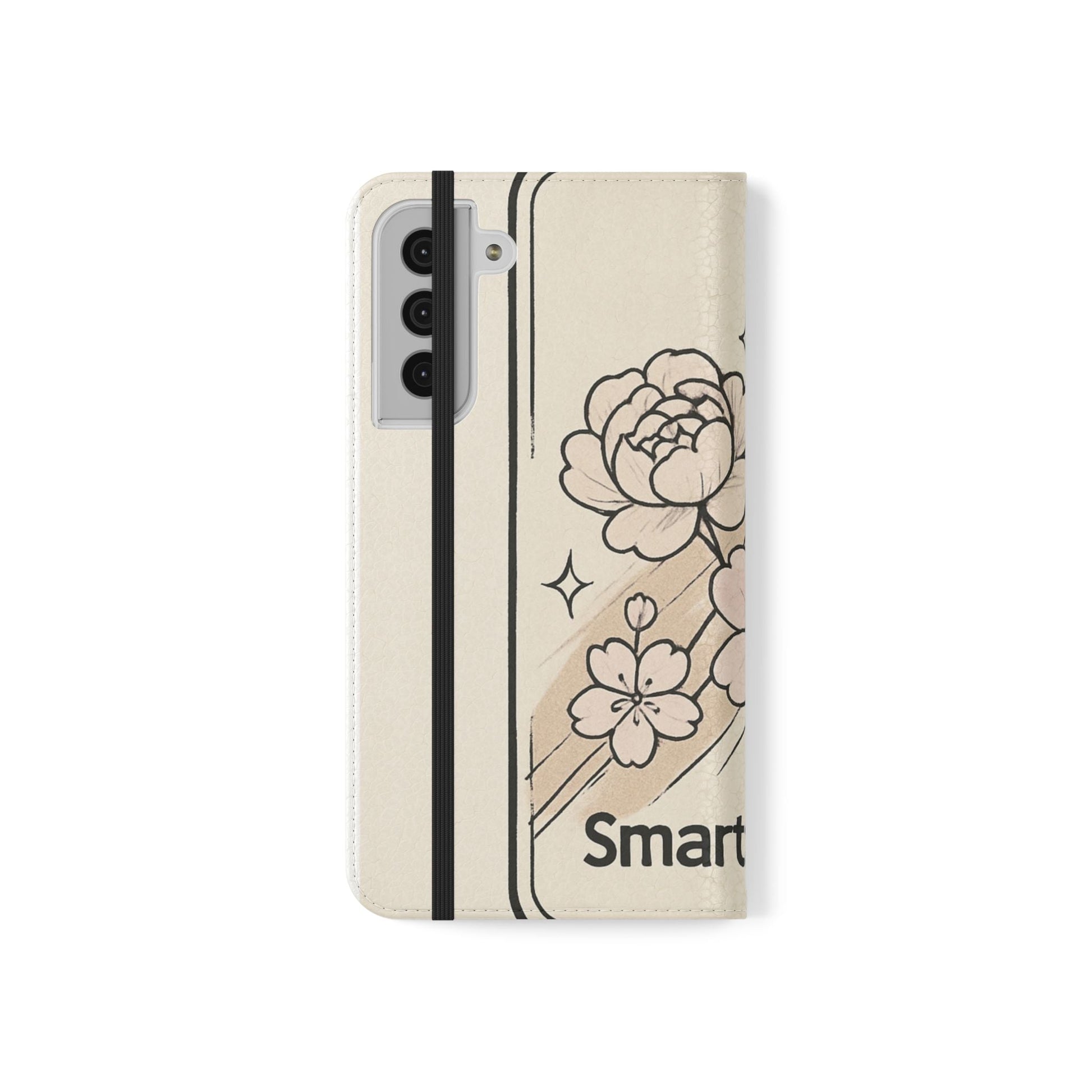 Floral Flip Phone Case — Sakura Rose Wallet Cover Printify
