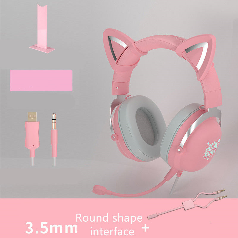 Head-mounted Gaming Gaming Cute Girls Wired Computer Headset eprolo