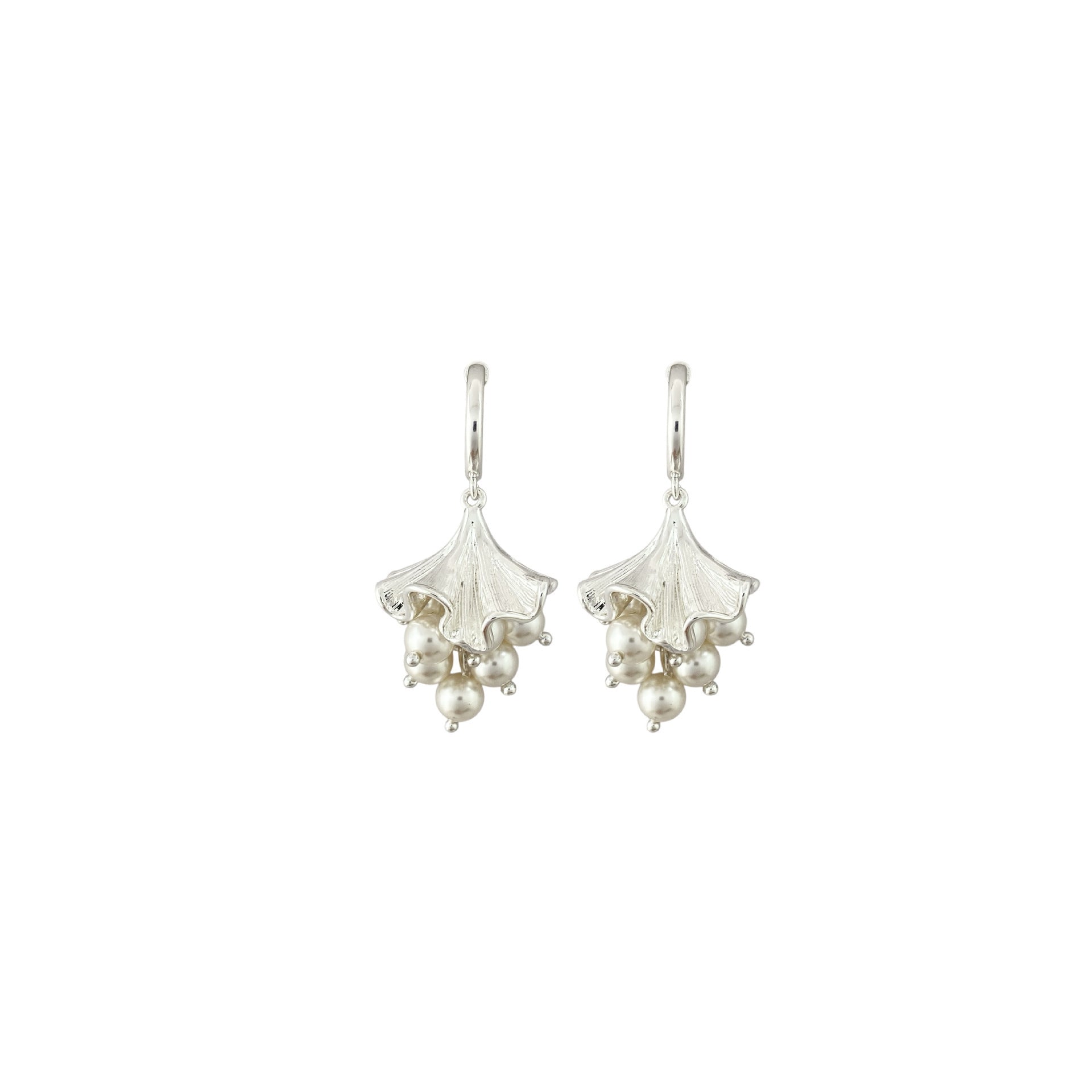 Pearl String Pendant Small Flower Clip-on Earrings eprolo