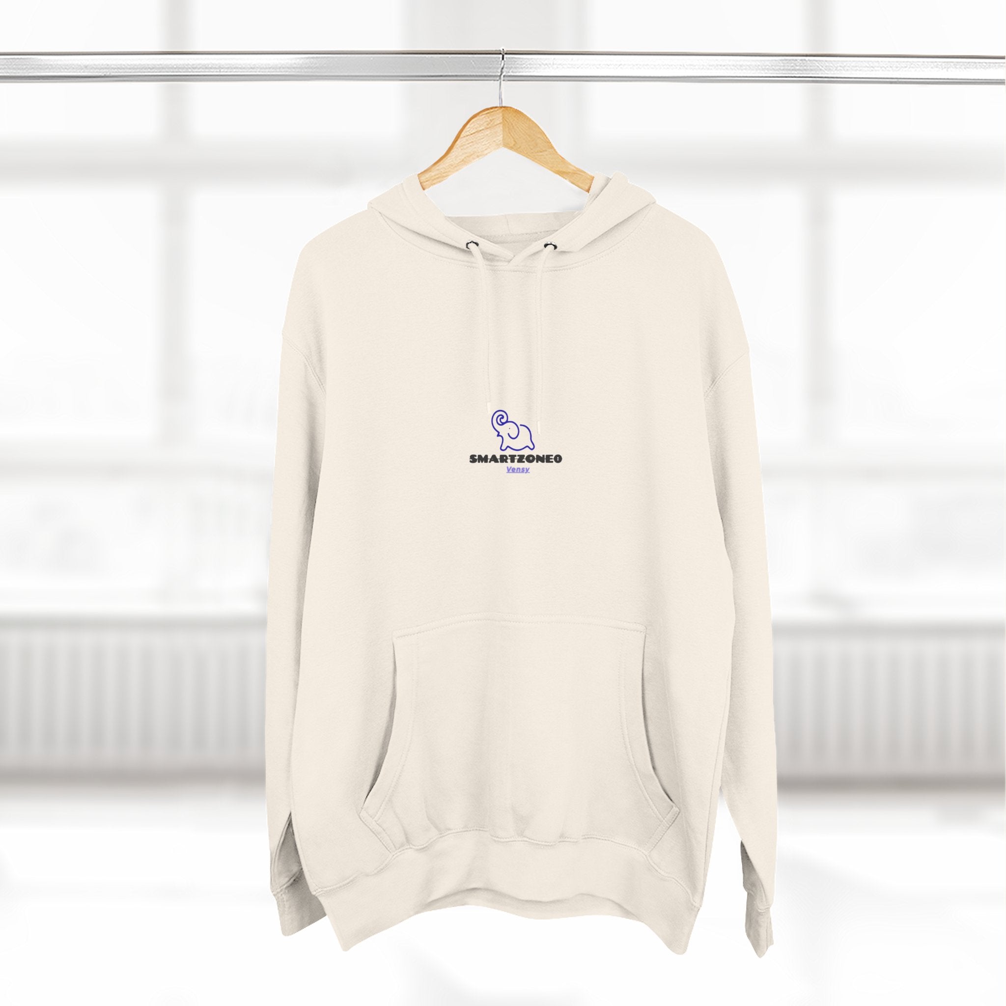 Hoodie — Minimal Line Art Girl with "Incroyable!" Speech Bubble Printify