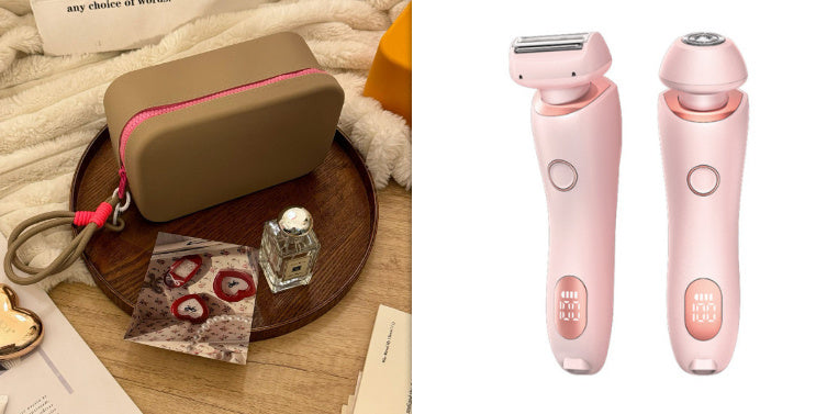 2 In 1 Hair Removal Epilator USB Rechargeable Trimmer Women Body Razor Face Leg Armpit Bikini Hand Pubic Shaver Hair Remover - Rituel Serein