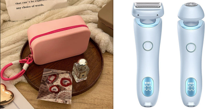 2 In 1 Hair Removal Epilator USB Rechargeable Trimmer Women Body Razor Face Leg Armpit Bikini Hand Pubic Shaver Hair Remover - Rituel Serein