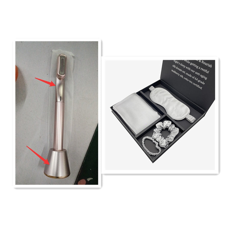 New Upgraded 360 Degrees Rotary Eye Massage Therapeutic Warmth Face Massage Red LED Light 5-in-1 Skincare Tool Wand - Rituel Serein