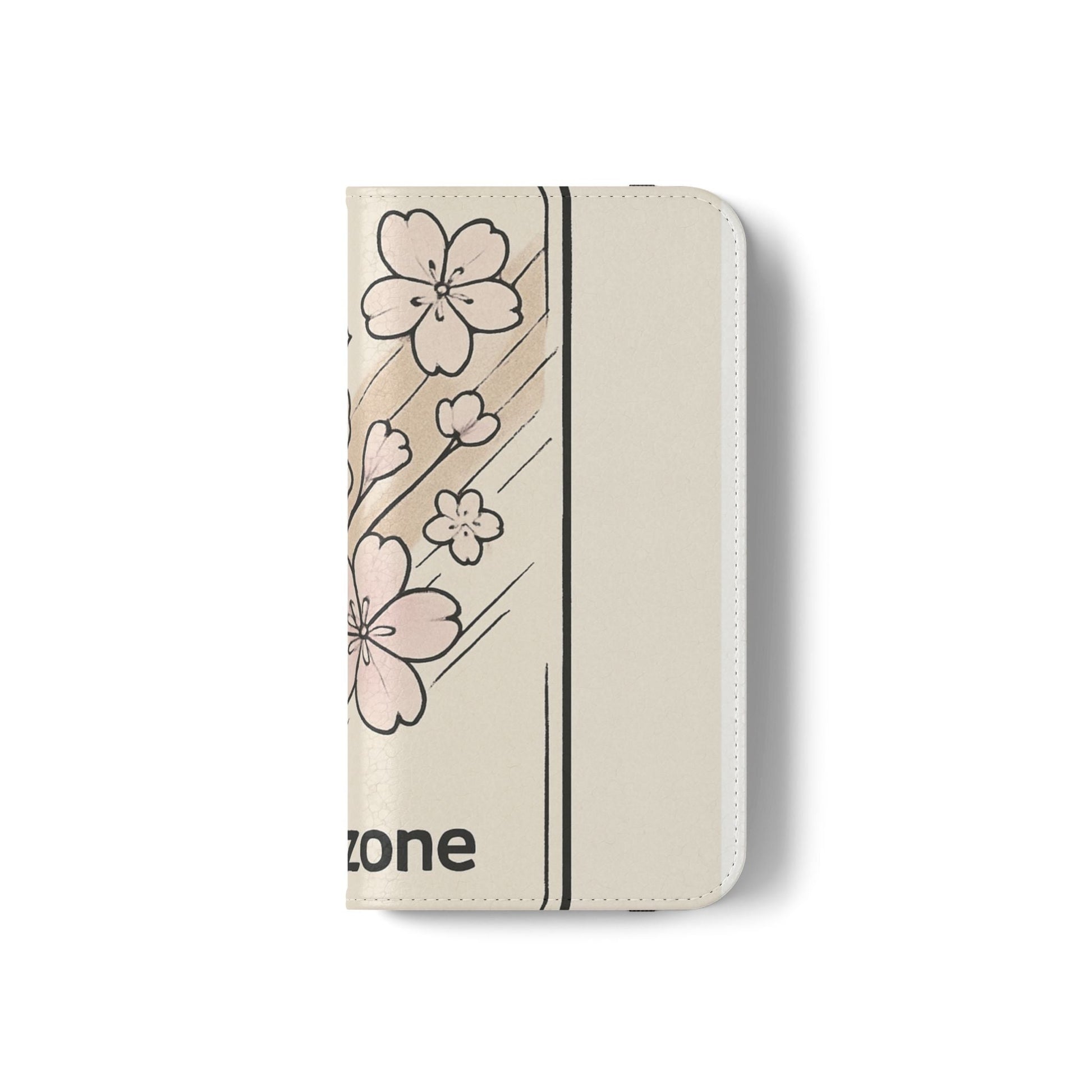 Floral Flip Phone Case — Sakura Rose Wallet Cover Printify