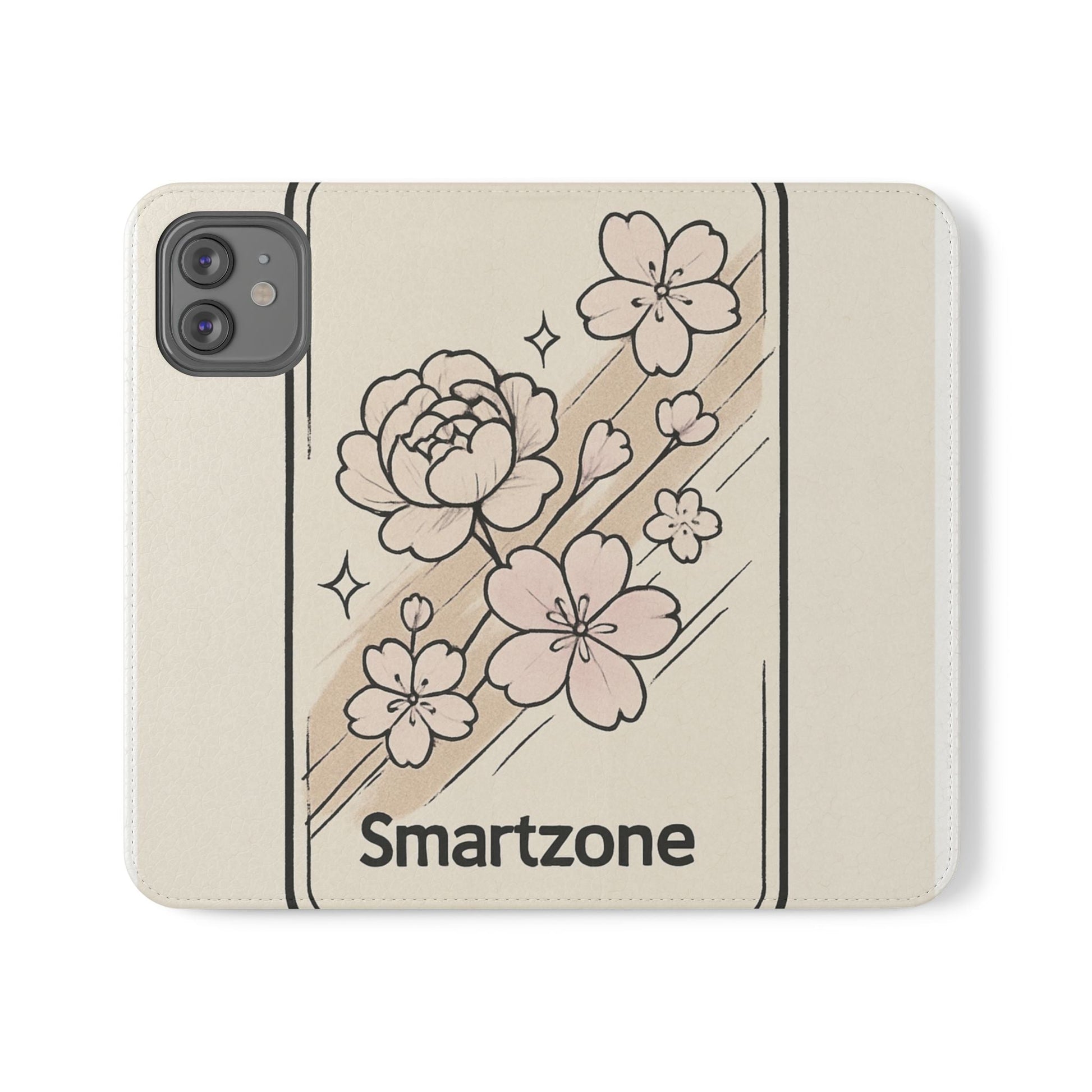 Floral Flip Phone Case — Sakura Rose Wallet Cover Printify