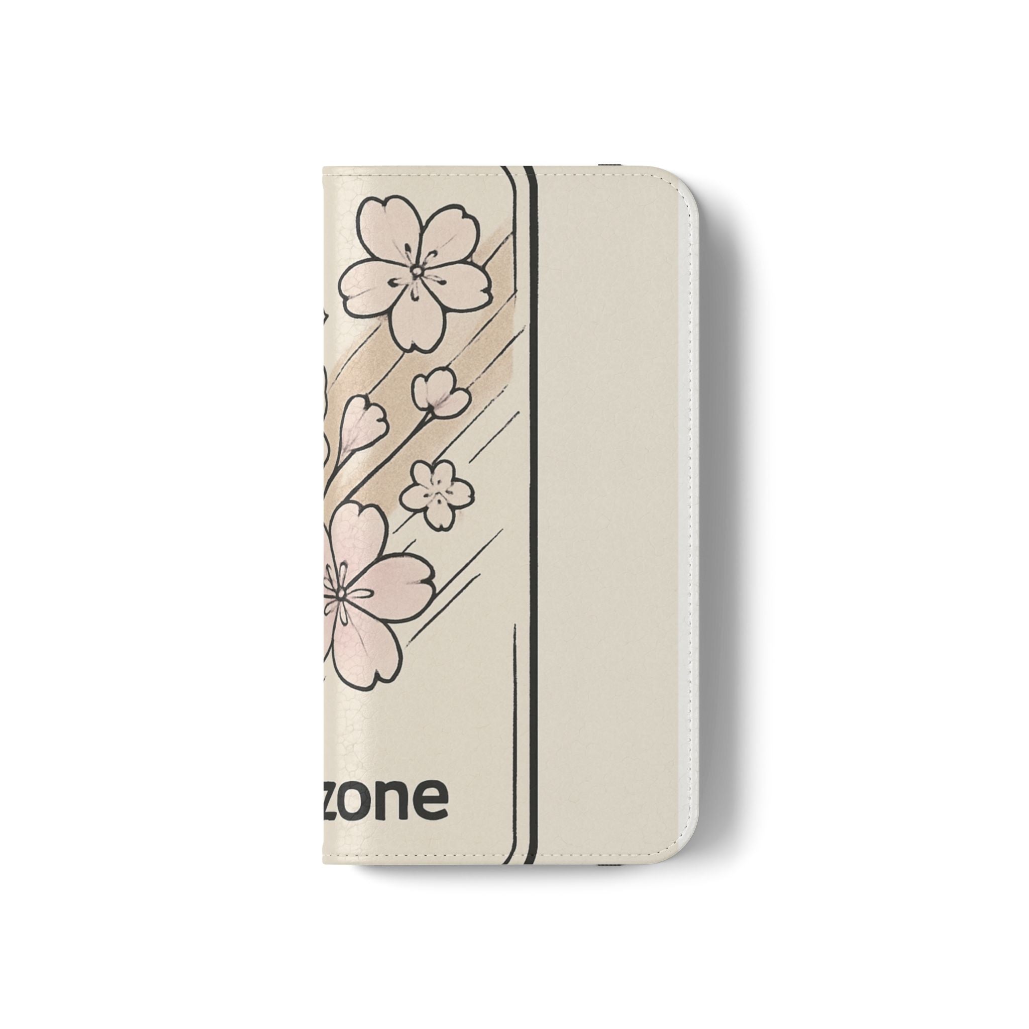 Floral Flip Phone Case — Sakura Rose Wallet Cover Printify