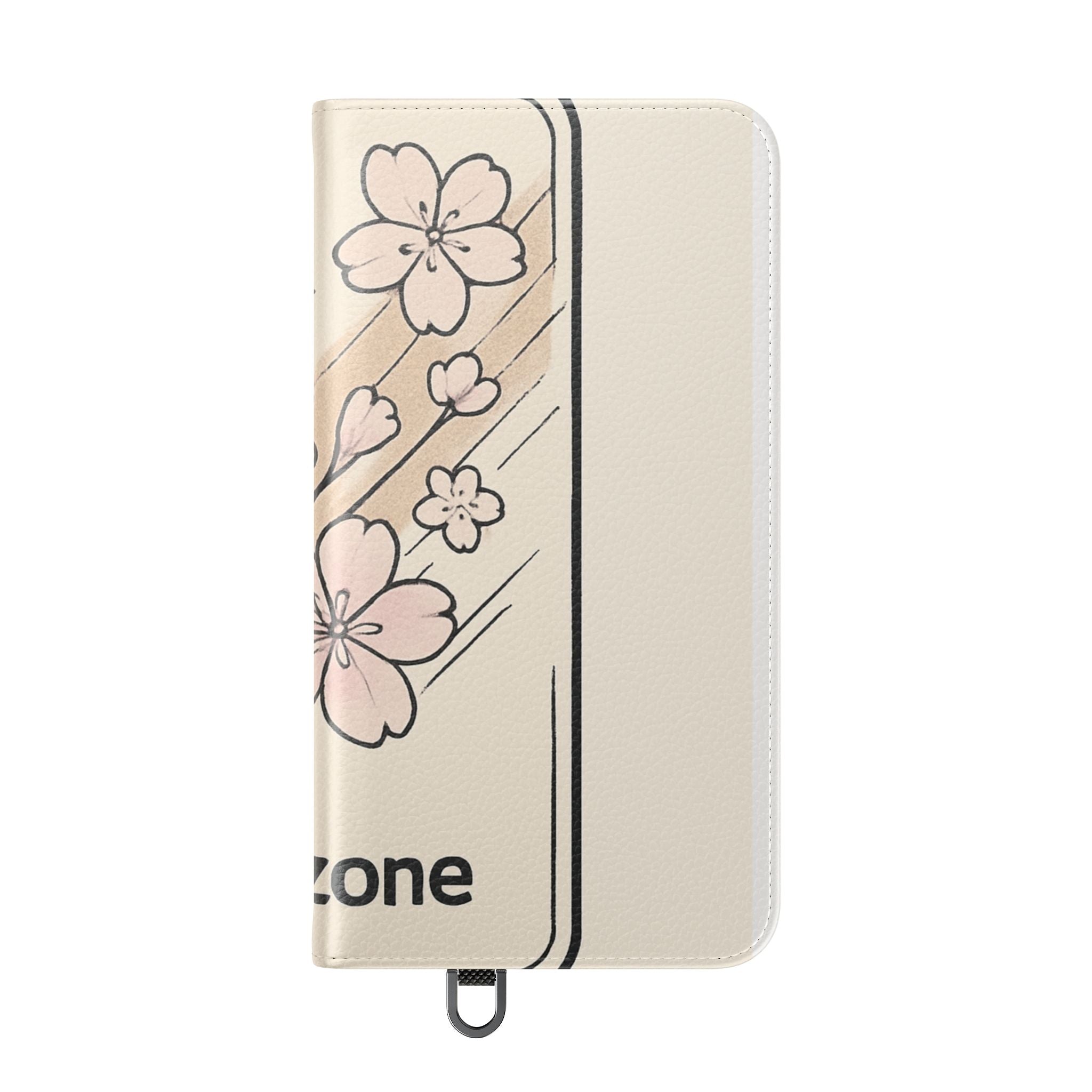 Floral Flip Phone Case — Sakura Rose Wallet Cover Printify