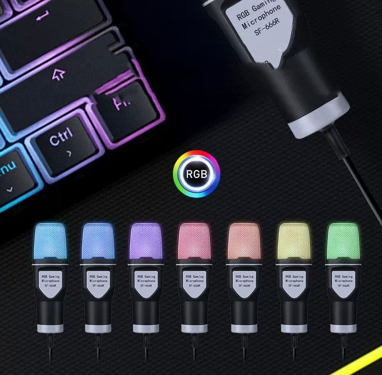 Clear Full RGB Capacitor Esports Gaming Desktop Microphone Computer Microphone eprolo