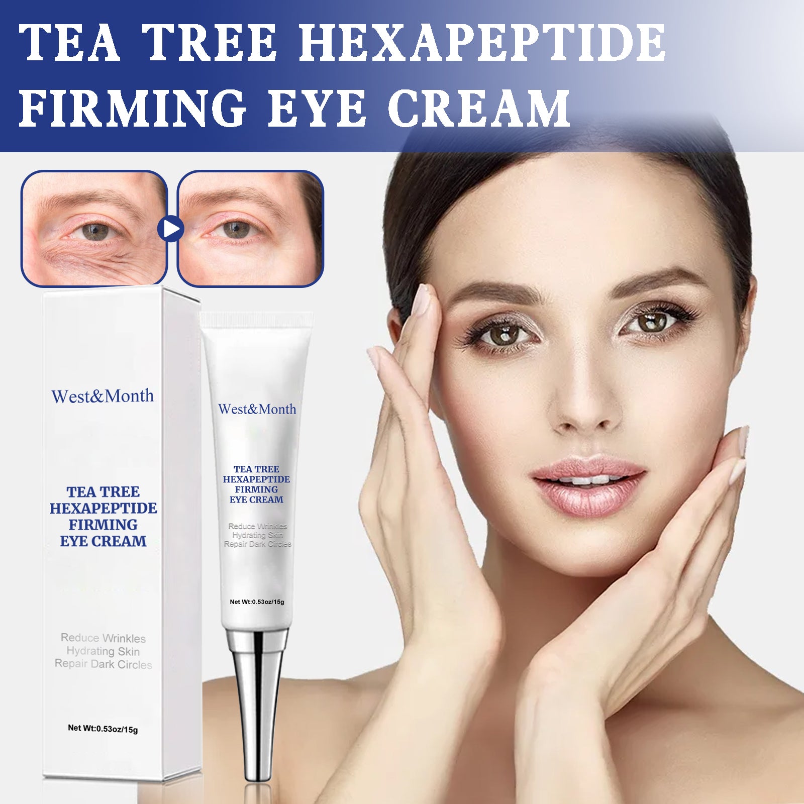 Under Eye Puffiness Cream | Tea Tree Eye Gel | Hexapeptide Eye Treatment | Anti-Wrinkle Eye Moisturizer | Dark Circle Brightening Cream | Soothing Eye Balm | Eye Firming Cream with Peptides | Cooling Tea Tree Eye Cream | Under Eye Tightening Cream | Anti-Aging Eye Repair Cream

