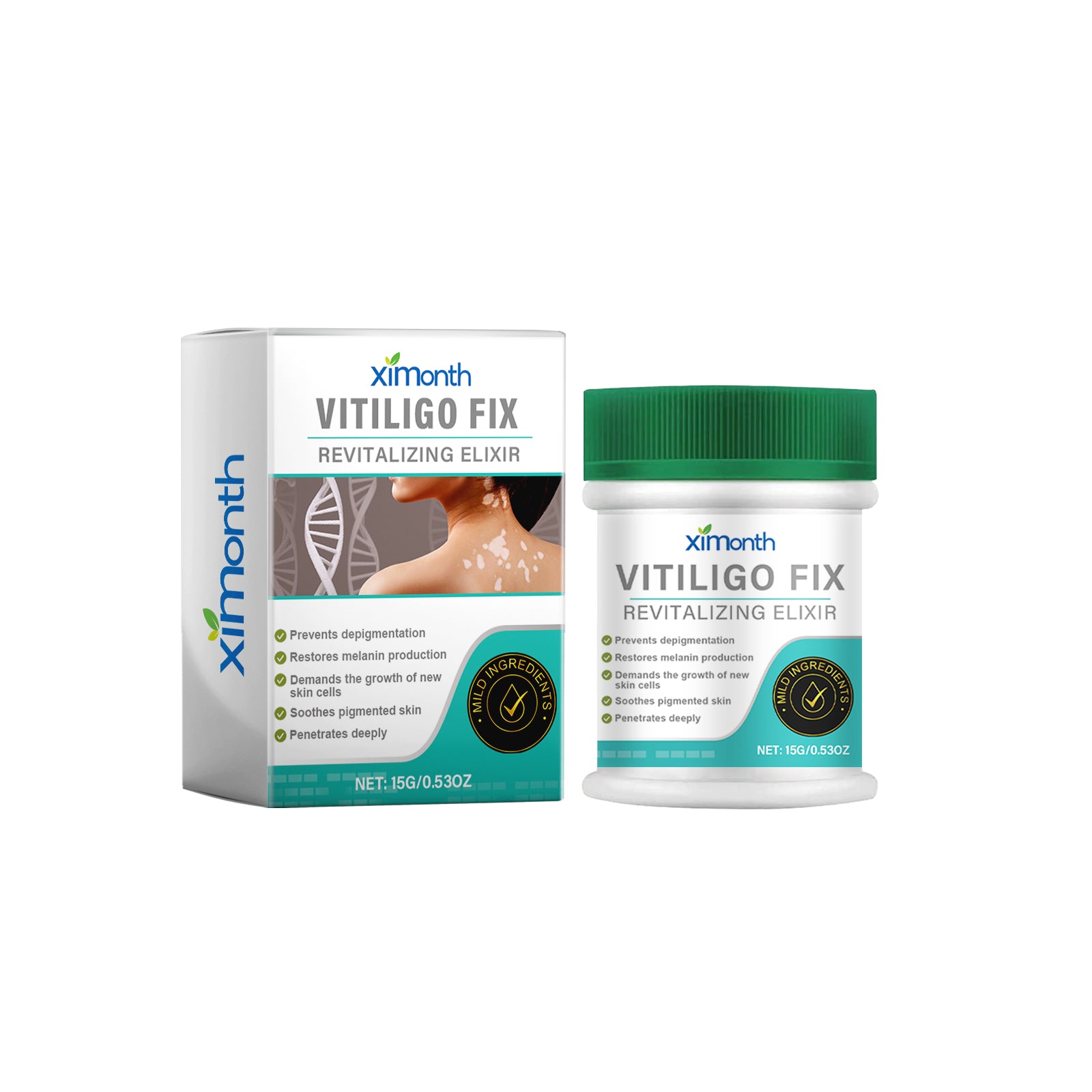 Vitiligo Fix Revitalizing Elixir, Lighten Skin Spots Even Skin Tone Moisturizing Body Care Repair Cream - Rituel Serein