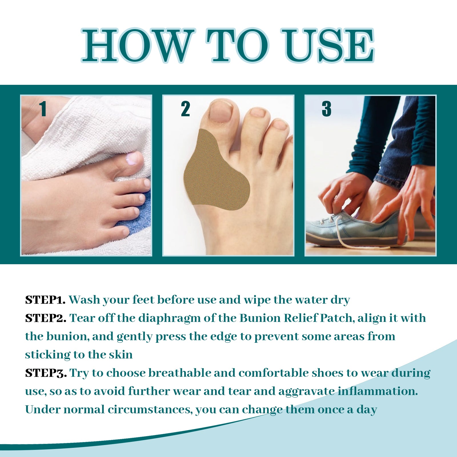Herbal Bunion Relief Patch | Natural Toe Pain Relief Plaster | Anti-Inflammatory Foot Care Patch | Wormwood and Licorice Bunion Patch | Joint Flexibility Support Patch | Toe Swelling Reduction Patch | Daily Use Bunion Pain Patch | Portable Herbal Foot Care Patch | Bunion Discomfort Relief Patch | Natural Joint Stiffness Alleviation Patch​


