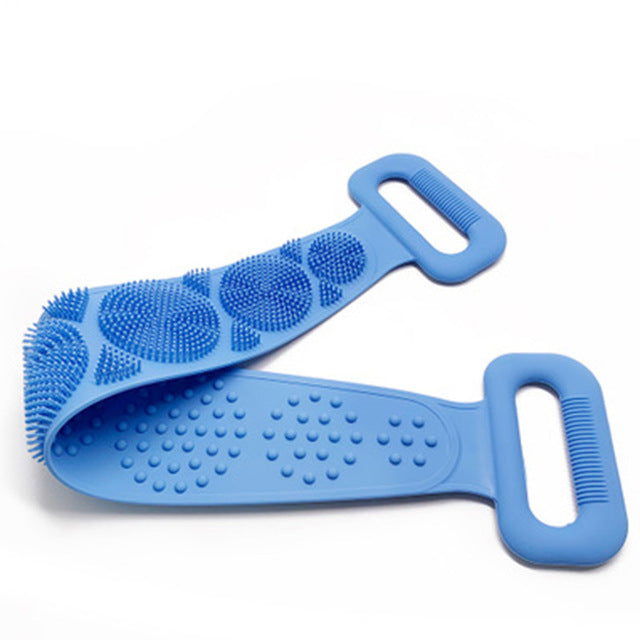 Silicone Back Scrubber Belt | Exfoliating Body Scrubber Strap | Dual-Sided Silicone Bath Belt | Massage Dots Shower Strap | Eco-Friendly Body Exfoliator | Non-Toxic Silicone Shower Belt | High-Temperature Resistant Bath Scrubber​
