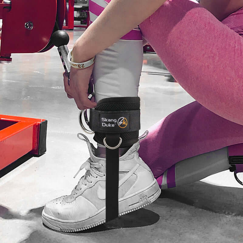 Adjustable Ankle Strap for Leg Workouts | Cable Machine Ankle Attachment | Resistance Band Ankle Strap | Leg Exercise Strap | Glute Kickback Strap | Lower Body Training Strap | Fitness Ankle Cuff | Gym Ankle Strap​

