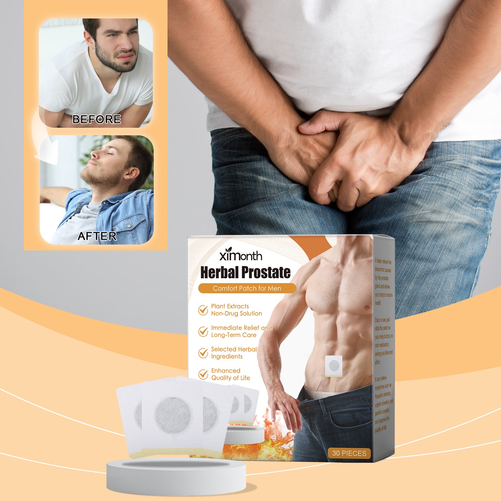 atch de confort prostatique à base de plantes pour hommes - Rituel Serein