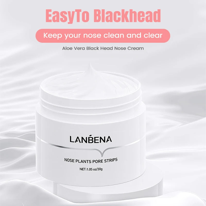 LANBENA Aloe Vera Blackhead Remover Nose Mask for clean, clear skin with effective pore strip formula.