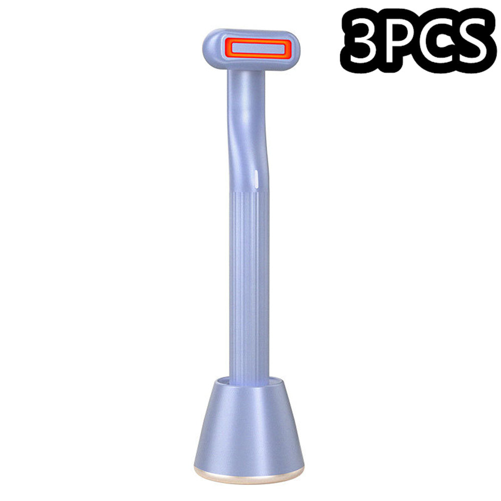 New Upgraded 360 Degrees Rotary Eye Massage Therapeutic Warmth Face Massage Red LED Light 5-in-1 Skincare Tool Wand - Rituel Serein