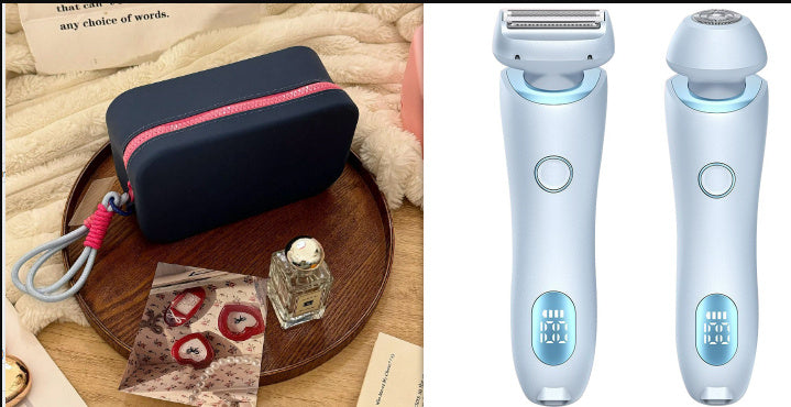 2 In 1 Hair Removal Epilator USB Rechargeable Trimmer Women Body Razor Face Leg Armpit Bikini Hand Pubic Shaver Hair Remover - Rituel Serein