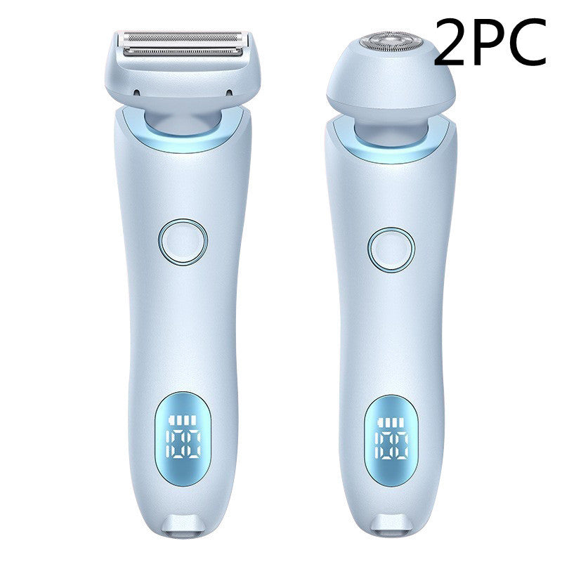 2 In 1 Hair Removal Epilator USB Rechargeable Trimmer Women Body Razor Face Leg Armpit Bikini Hand Pubic Shaver Hair Remover - Rituel Serein