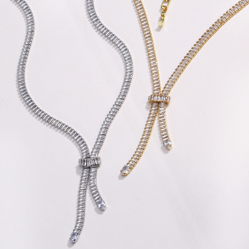 Zircon Fringe Necklace Fashionable Clavicle Chain eprolo