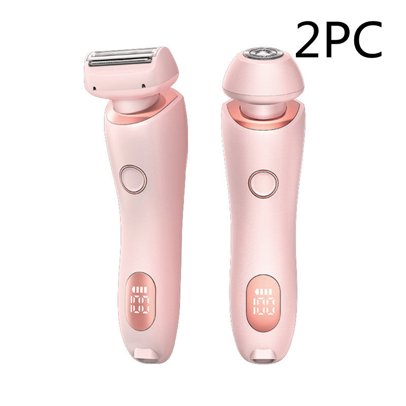 2 In 1 Hair Removal Epilator USB Rechargeable Trimmer Women Body Razor Face Leg Armpit Bikini Hand Pubic Shaver Hair Remover - Rituel Serein
