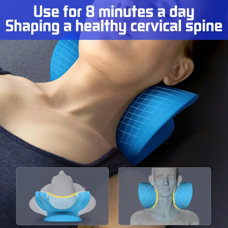 Cervical Spine Stretch Gravity Muscle Relaxation Traction Neck Stretcher Shoulder Massage Pillow Relieve Pain Spine Correction - Rituel Serein