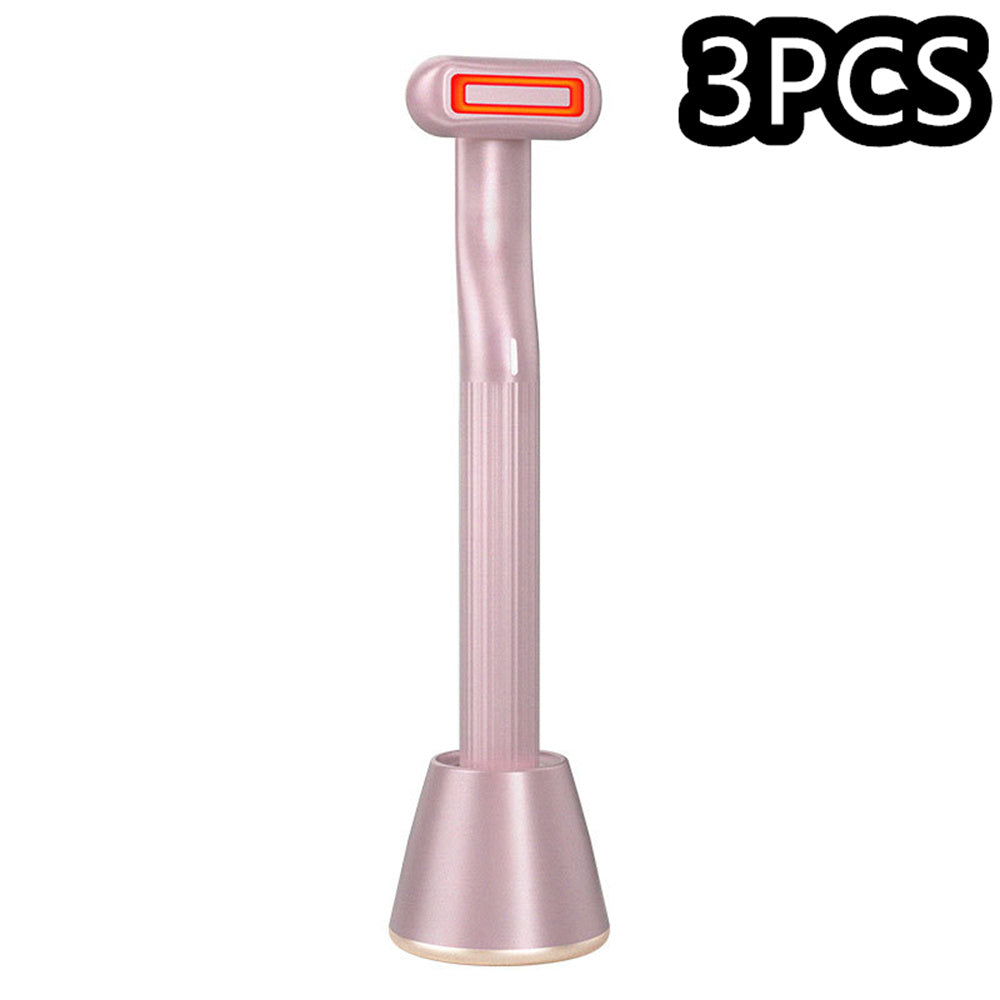 New Upgraded 360 Degrees Rotary Eye Massage Therapeutic Warmth Face Massage Red LED Light 5-in-1 Skincare Tool Wand - Rituel Serein