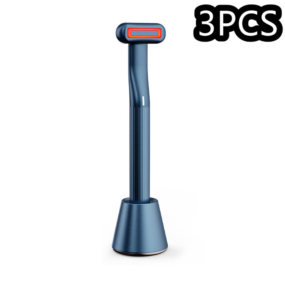 New Upgraded 360 Degrees Rotary Eye Massage Therapeutic Warmth Face Massage Red LED Light 5-in-1 Skincare Tool Wand - Rituel Serein