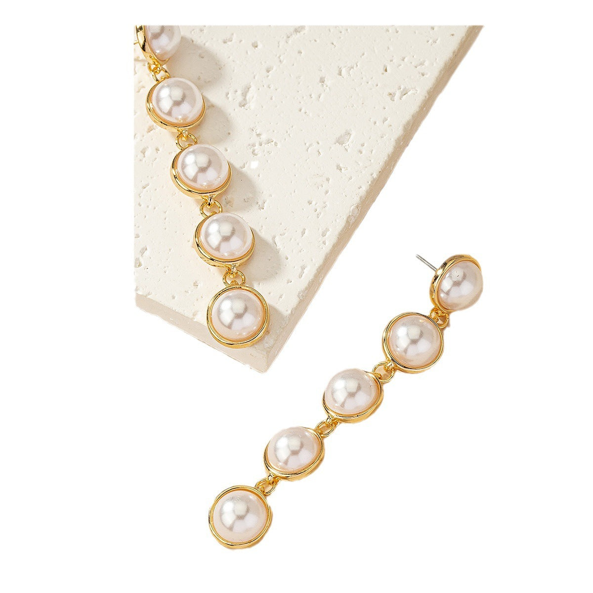 Simple And Stylish Pearl Long Versatile Elegant Tassel Earrings eprolo